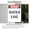 Signmission Portrait Water Line, 7 in W x Rectangle, Vinyl Decal OS-2PACK-DS-D-710-V-1606 - alternate 6